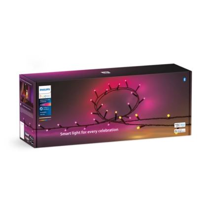 Philips - Catena LED RGBW dimmerabile per esterni HUE WHITE AND COLOR AMBIANCE 500xLED 44,4 m 2000-6500K IP54