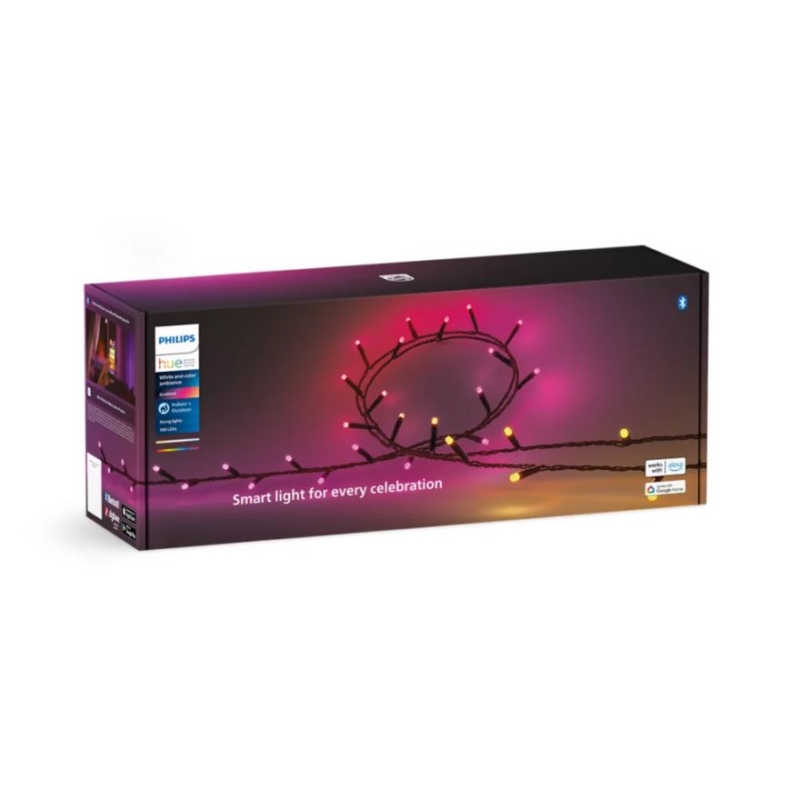 Philips - Catena LED RGBW dimmerabile per esterni HUE WHITE AND COLOR AMBIANCE 500xLED 44,4 m 2000-6500K IP54