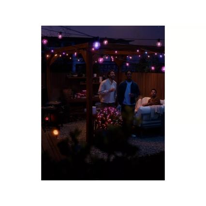 Philips - LED RGBW dimmbar Außen-Lichterkette Hue FESTAVIA 20xLED 14m IP65