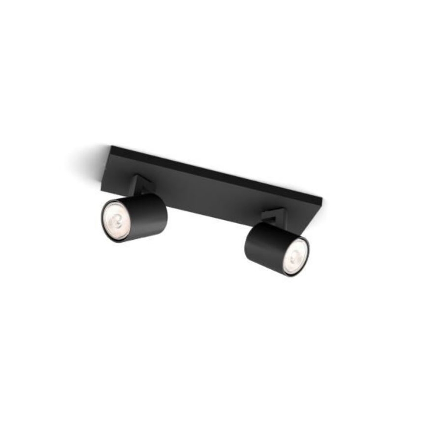 Philips - LED RGBW dimmbarer Einbau-Spot RUNNER 2xGU10/6,5W/230V 2700-6500K schwarz