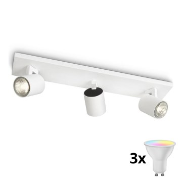 Philips - LED RGBW dimmbarer Deckenspot RUNNER 3xGU10/6,5W/230V 2700-6500K weiß