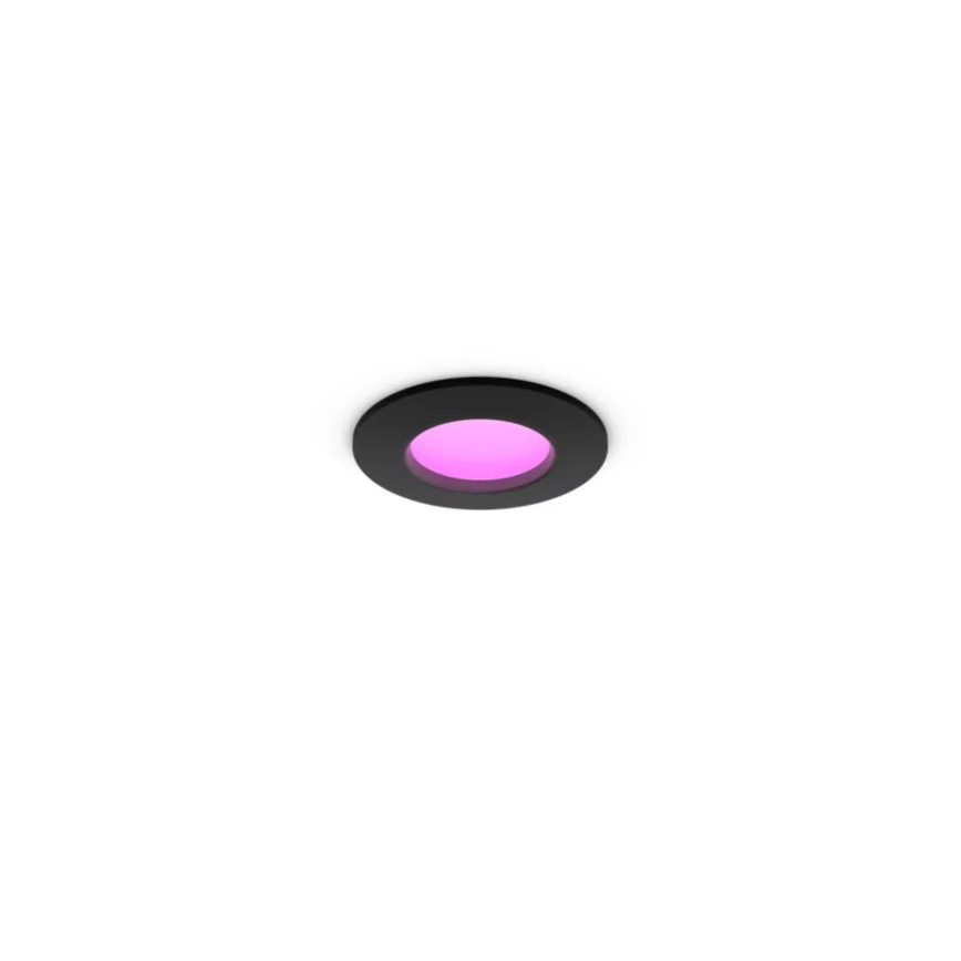 Philips - LED RGBW dimmerabile lampada da incasso per bagno Hue SLIM LED/8,3W/230V 1000-20000K nero P44
