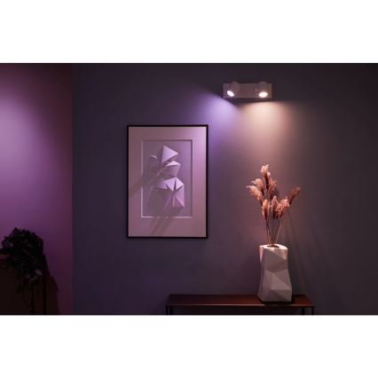 Philips - LED RGBW Faretto dimmerabile Hue ARGENTA 2xGU10/4,2W/230V 2000-6500K