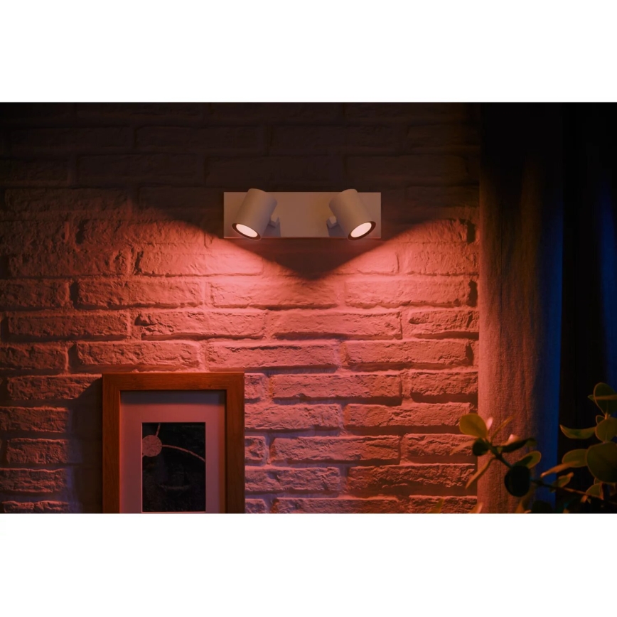 Philips - LED RGBW Faretto dimmerabile Hue ARGENTA 2xGU10/4,2W/230V 2000-6500K
