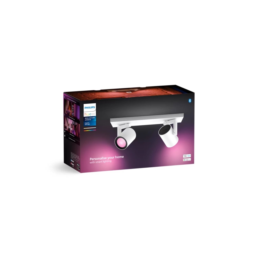Philips - LED RGBW Faretto dimmerabile Hue ARGENTA 2xGU10/4,2W/230V 2000-6500K