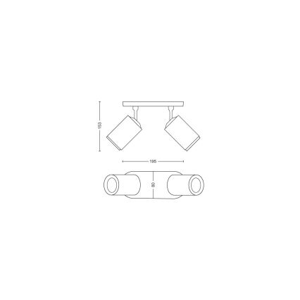 Philips - LED RGBW Faretto dimmerabile Hue FUGATO 2xGU10/4,2W/230V 2000-6500K bianco