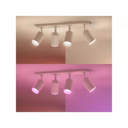 Philips - LED RGBW Faretto dimmerabile Hue FUGATO 4xGU10/4,2W/230V 2000-6500K bianco