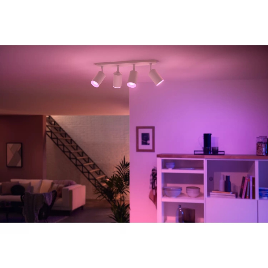 Philips - LED RGBW Faretto dimmerabile Hue FUGATO 4xGU10/4,2W/230V 2000-6500K bianco
