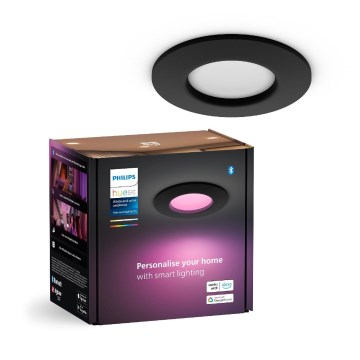 Philips - LED RGBW Lampada da incasso dimmerabile per bagni Hue SLIM LED/8,3W/230V 2000-6500K IP44 nero