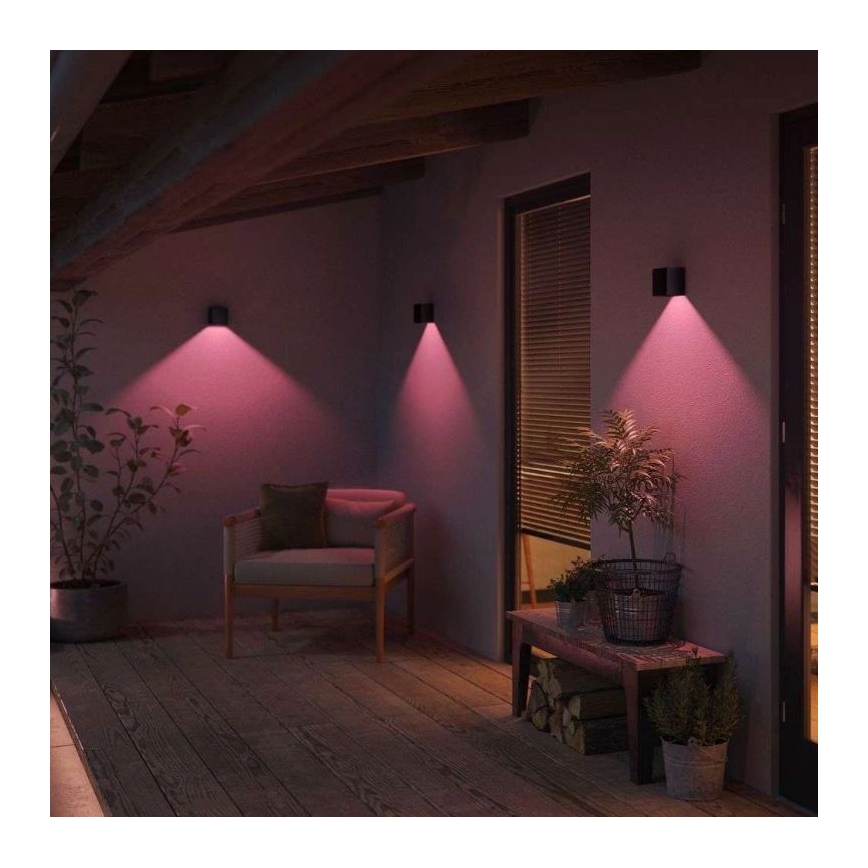 Philips - LED RGBW Applique murale extérieure à intensité variable Hue RESONATE LED/8W/230V 2000–6500K IP44