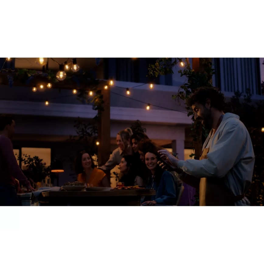 Philips - Catena luminosa estendibile LED RGBW dimmerabile da esterno Hue FESTAVIA 10xLED 7m IP65