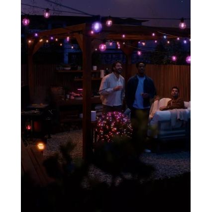 Philips - Catena luminosa estensibile dimmerabile per esterni a LED RGBW Hue FESTAVIA 20 LED 14 m IP65