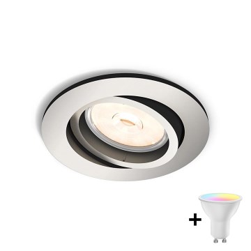 Philips - LED RGBW Spot encastré dimmable DONEGAL 1xGU10/4,8W/230V + télécommande