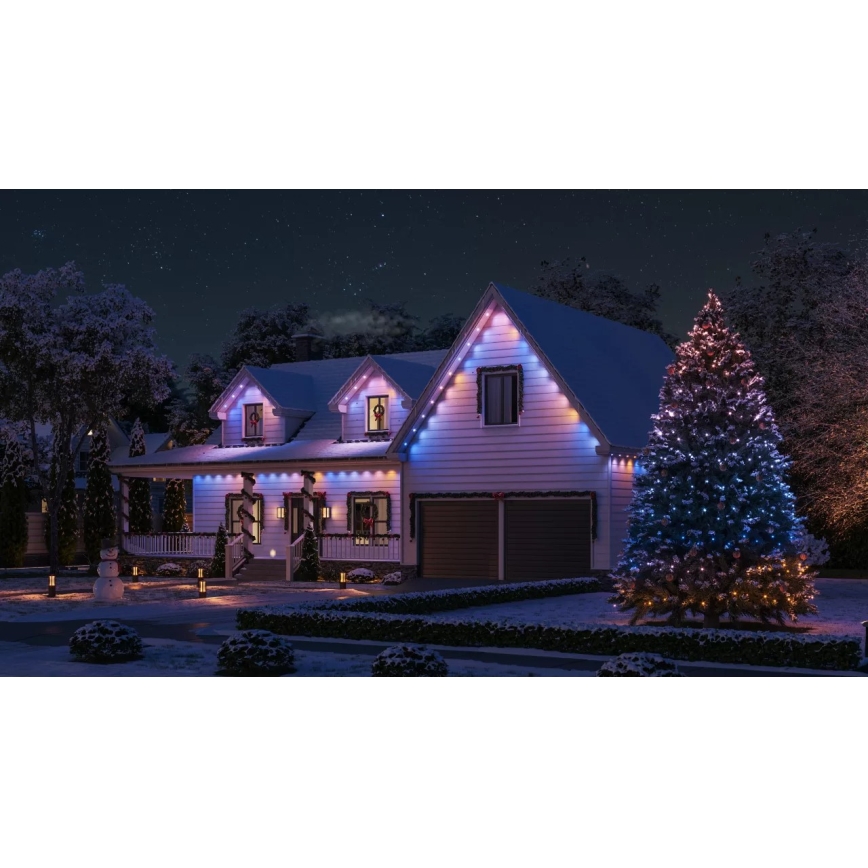 Philips - LED RGBW erweiterbare dimmbare Außen-Lichterkette Hue FESTAVIA 16xLED 9m 1000-20000K IP65