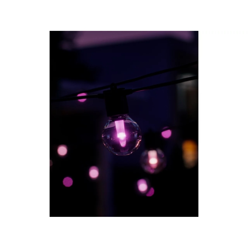 Philips - LED RGBW verlängerbare, dimmbare Außen-Lichterkette Hue FESTAVIA, 10×LED, 7 m, IP65