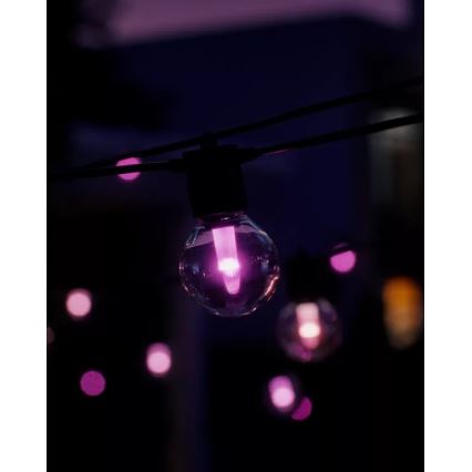 Philips - LED RGBW verlängerbare, dimmbare Außen-Lichterkette Hue FESTAVIA 20xLED 14m IP65