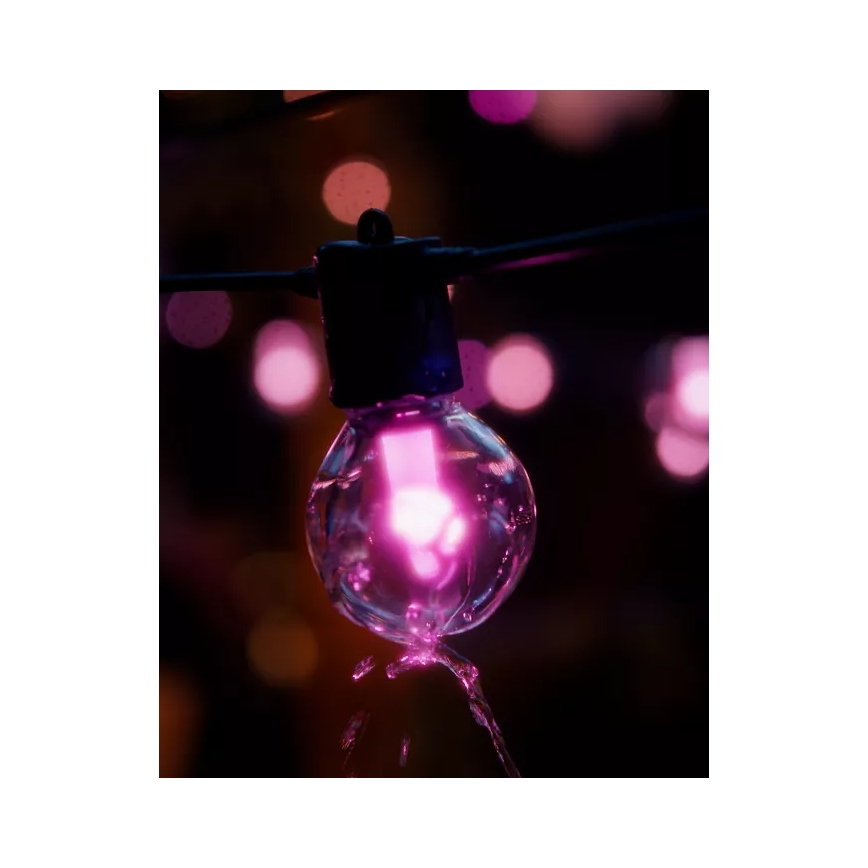 Philips - LED RGBW verlängerbare, dimmbare Außen-Lichterkette Hue FESTAVIA 20xLED 14m IP65