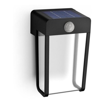 Philips - LED Solar-Wandleuchte mit Sensor SHROUD LED/2,3W/3,7V 600 mAh IP44