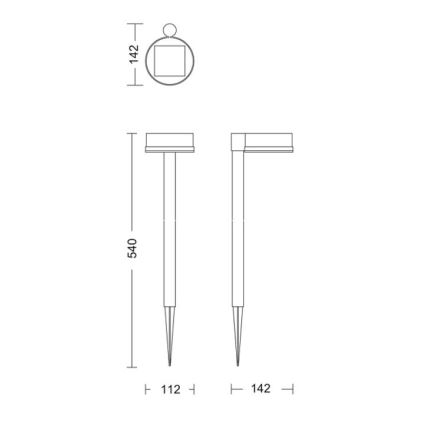 Philips - LED-Solarlampe VYNCE LED/1,5W/3,7V IP44