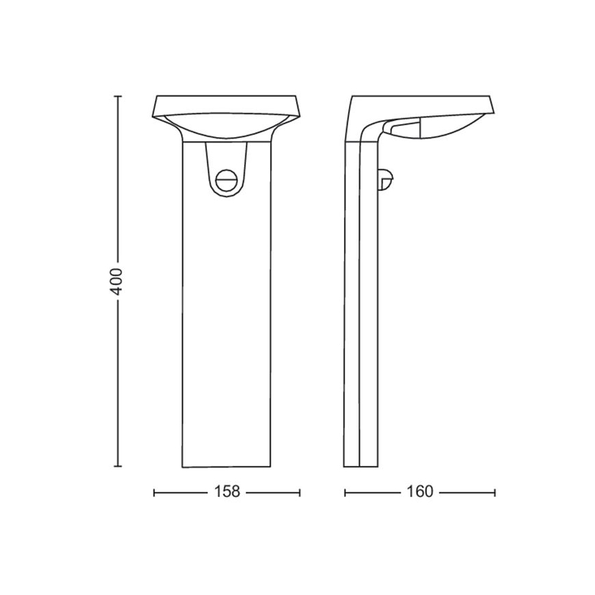 Philips – LED-Solarleuchte mit Sensor LED/1,2W/4V 4000K IP44