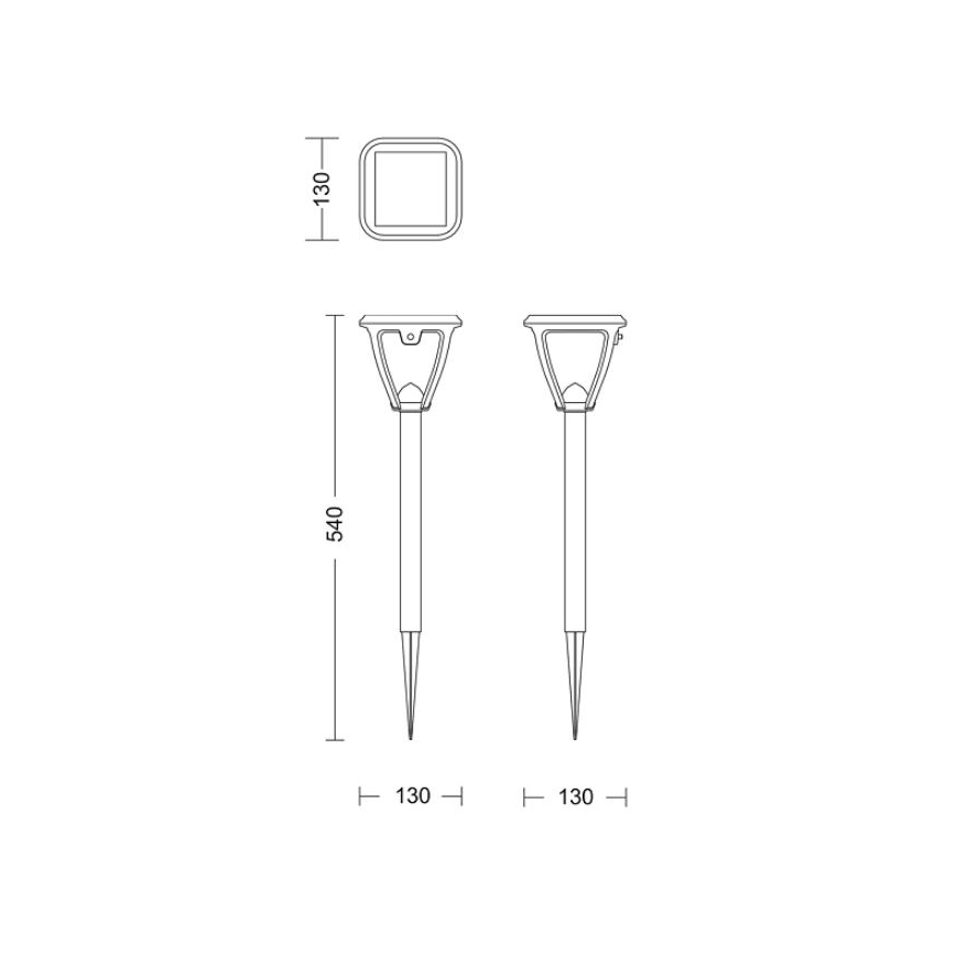 Philips - LED-Solarleuchte VAPORA LED/1,5W/3,7V IP44