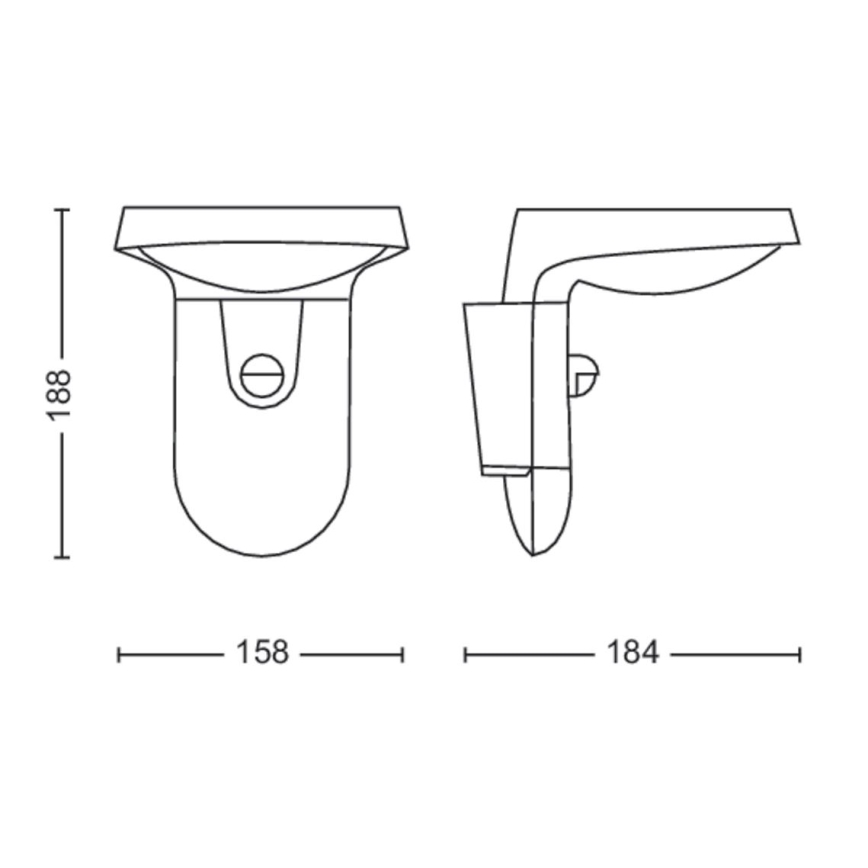 Philips - LED-Solarwandleuchte mit Sensor LED/1,2W/4V 1800 mAh 4000K IP44