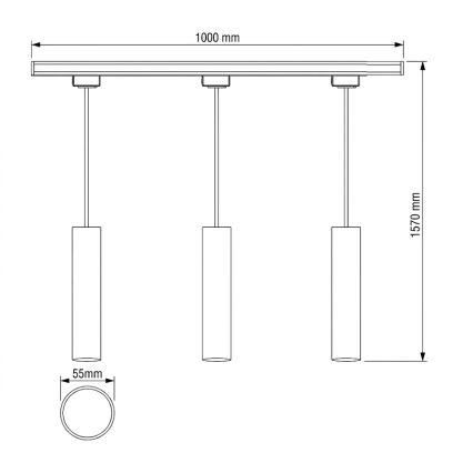 Philips - suspension LED dimmable sur câble pour système sur rail EASYLINK 3xGU10/6,2W/230V 2200-2700K 1m noir