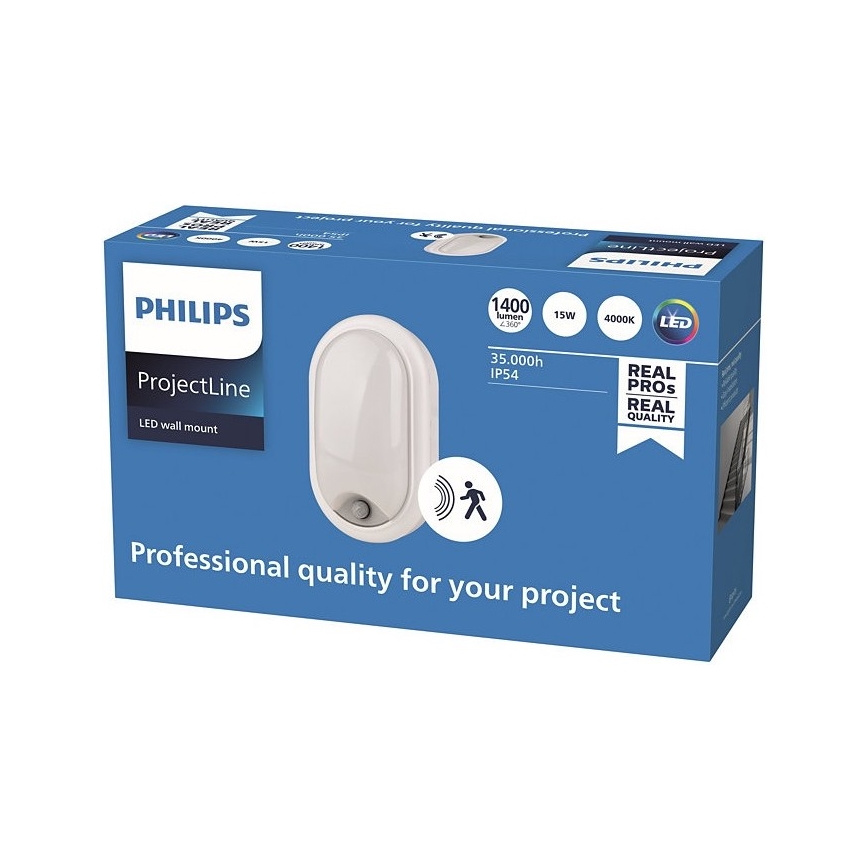 Philips – LED-Wandleuchte mit Sensor PROJECTLINE LED/15W/230V IP54