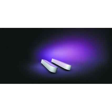 Philips 78202/1E/P7  - SET 2x Lampe de table LED RGB intensité modulable HUE WHITE AND COLOR AMBIANCE LED/6W/230V blanc