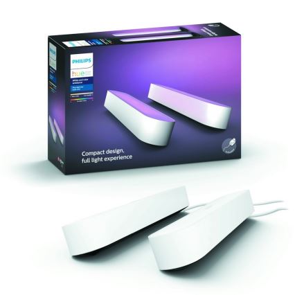 Philips 78202/1E/P7  - SET 2x Lampe de table LED RGB intensité modulable HUE WHITE AND COLOR AMBIANCE LED/6W/230V blanc