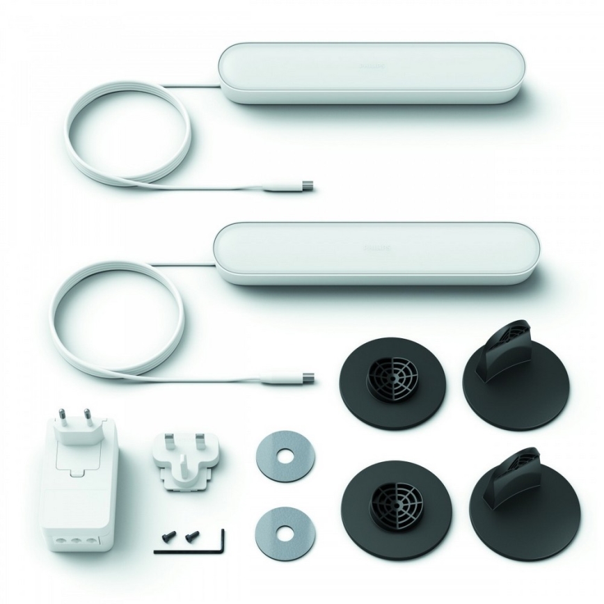 Philips 78202/1E/P7  - SET 2x Lampe de table LED RGB intensité modulable HUE WHITE AND COLOR AMBIANCE LED/6W/230V blanc