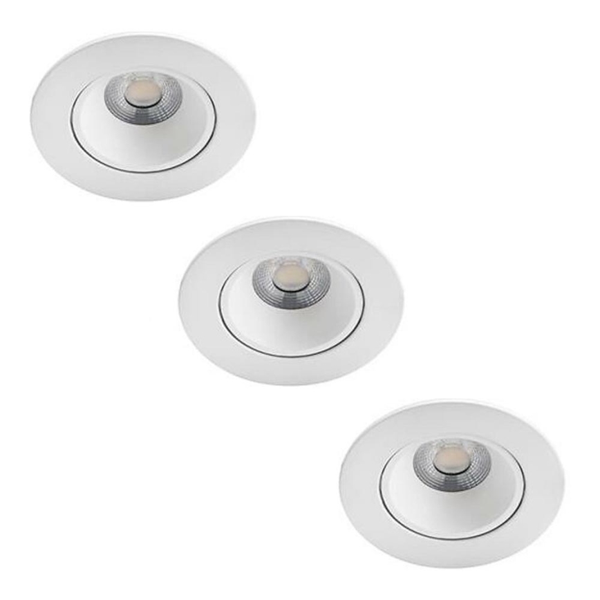 Philips - LOT 3x Éclairage encastrable de salle de bain à intensité variable ABROSA LED/9W/230V IP44