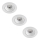 Philips - LOT 3x Éclairage encastrable de salle de bain à intensité variable ABROSA LED/9W/230V IP44