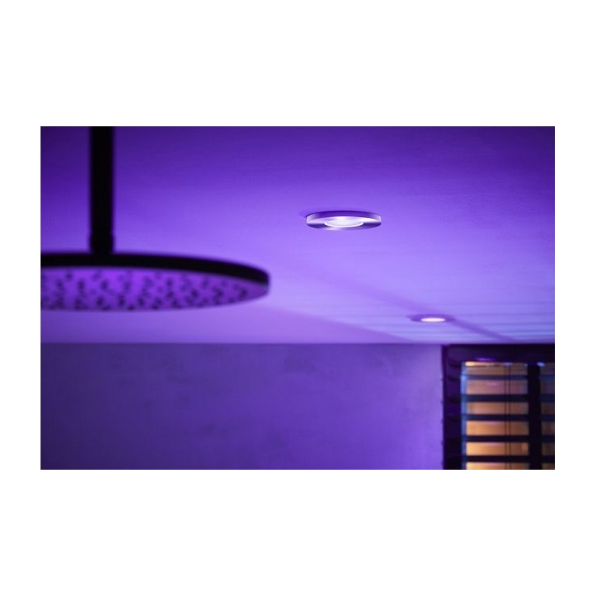 Philips - LOT 3x Luminaire de salle de bain LED RVB à intensité variable 1xGU10/5,7W/230V IP44 2000-6500K