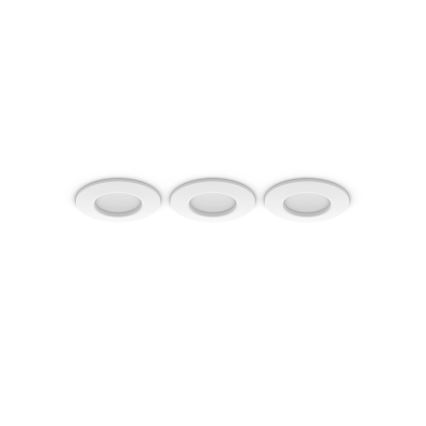 Philips - LOT 3x Spot encastrable LED RGBW salle de bain à intensité variable Hue SLIM LED/8,3W/230V IP44 2000-6500K