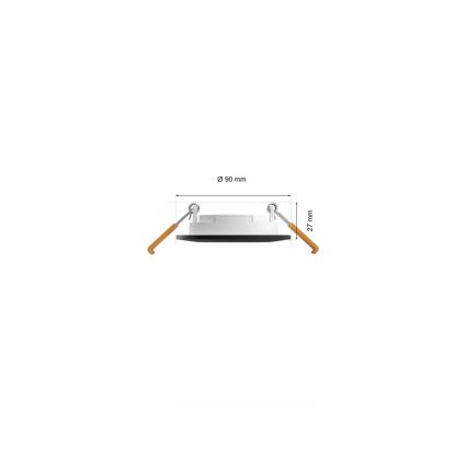 Philips - LOT 3x Spot encastrable LED RGBW salle de bain à intensité variable Hue SLIM LED/8,3W/230V IP44 2000-6500K