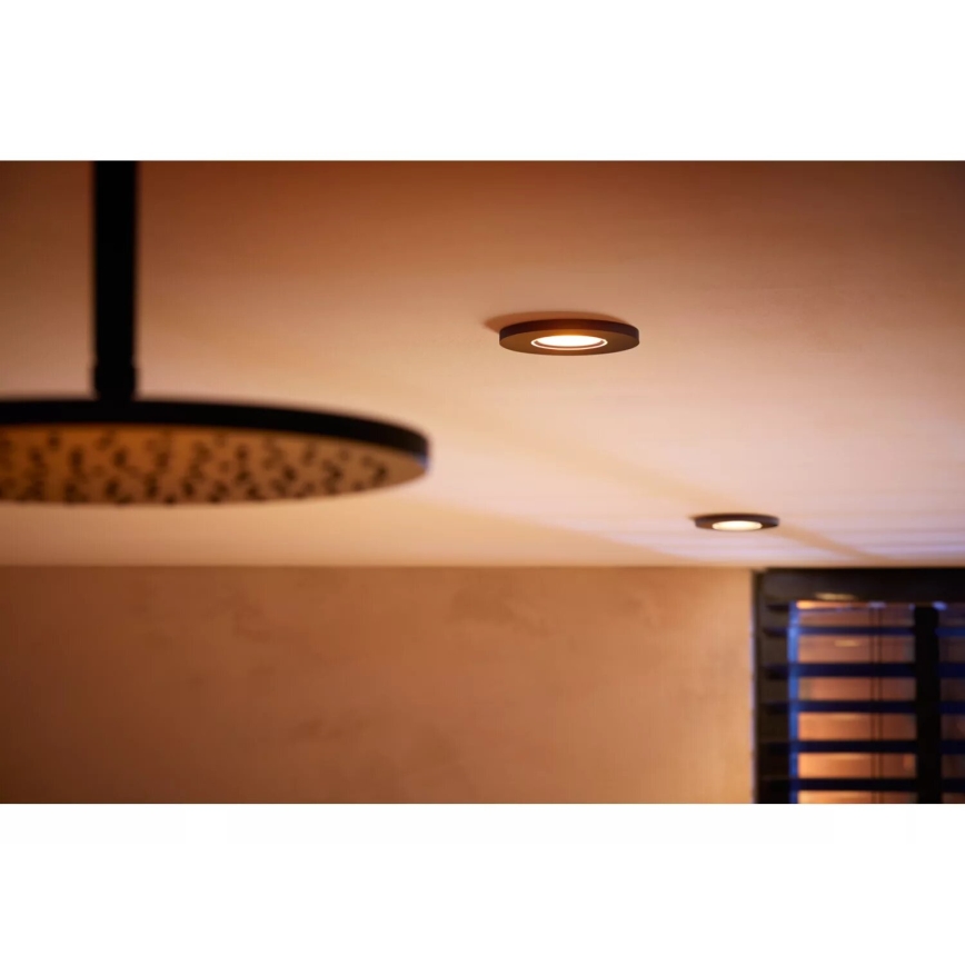 Philips - LOT 3x Spot encastrable LED RGBW salle de bain à intensité variable Hue XAMENTO 1xGU10/4,2W/230V 2000-6500K IP44
