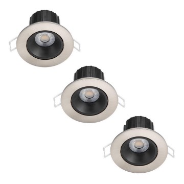 Philips - LOT 3x Spot de salle de bain à intensité variable ABROSA LED/9W/230V IP44