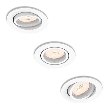 Philips - LOT 3x Spot encastrable 1xGU10/5,5W/230V