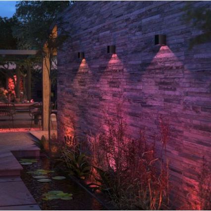 Philips - Lot de 2 appliques murales d'extérieur dimmables LED RGBW Hue RESONATE LED/8W/230V 2000-6500K IP44