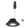 Philips - Lot de 3 spots encastrables LED dimmables CILANTRO LED/5W/230V 4000K noir