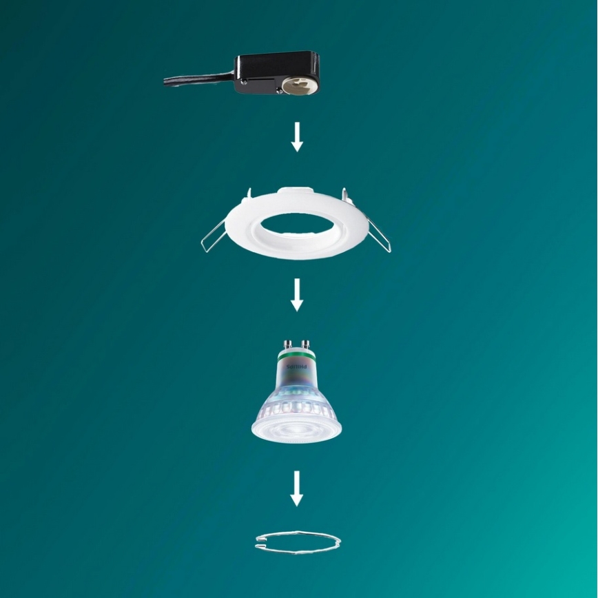 Philips - LOT DE 3 spots encastrés PERIDOT 1xGU10/7W/230V blancs