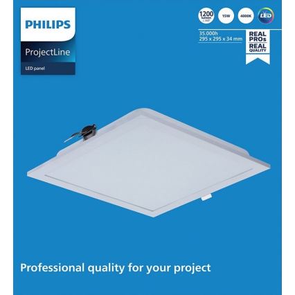 Philips - Luce LED da incasso PROJECTLINE LED/15W/230V 29,5x29,5 cm