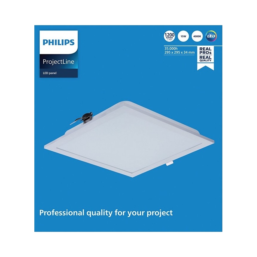 Philips - Luce LED da incasso PROJECTLINE LED/15W/230V 29,5x29,5 cm