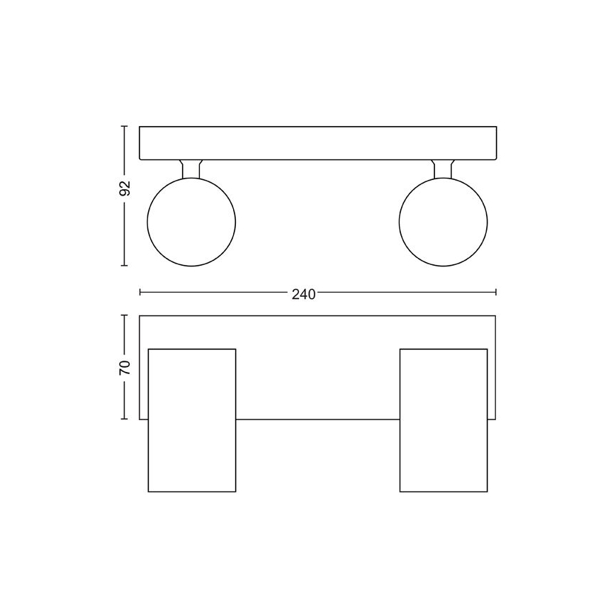 Philips - Luce Spot KOSIPO 2xGU10/5,5W/230V bianco