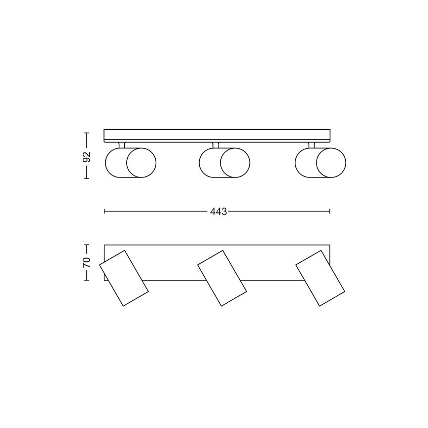 Philips - Luce Spot KOSIPO 3xGU10/5,5W/230V bianco