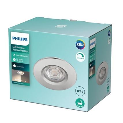 Philips - Luminaire de salle de bain encastrable LED à intensité variable DIVE 1xLED/5W/230V IP65