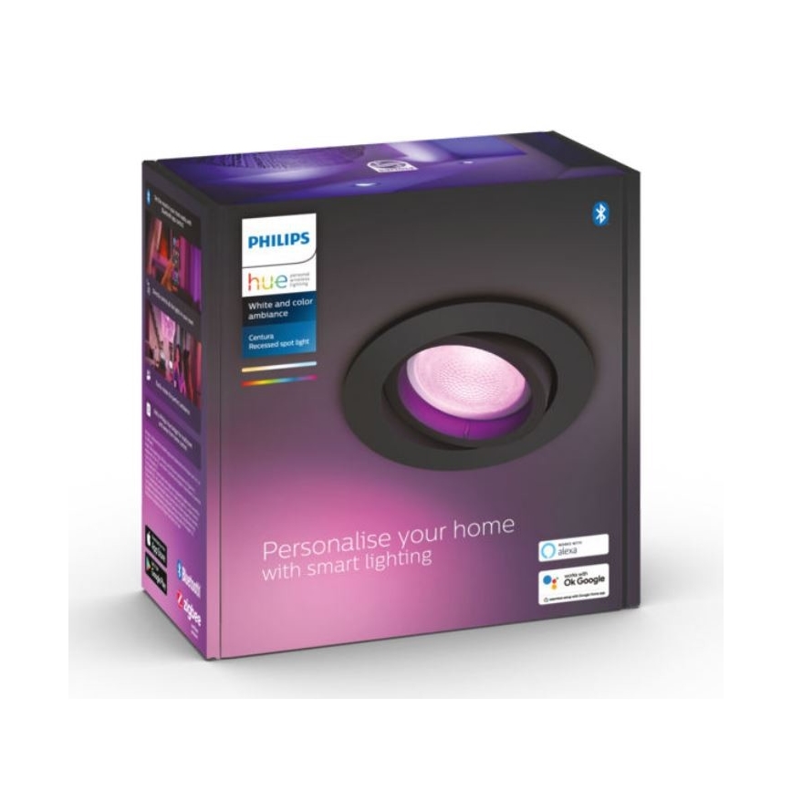 Philips - Luminaire encastré LED RGB à intensité variable Hue CENTURA 1xGU10/5,7W/230V 2000-6500