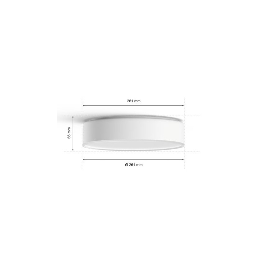 Philips - Plafonnier à intensité variable LED Hue LED/9,6W/230V 2200–6500K d. 261 mm blanc + télécommande