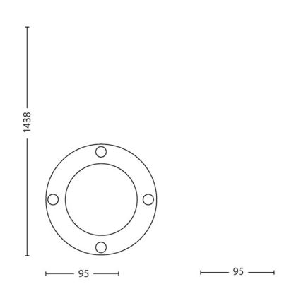 Philips Massive 17412/30/10 - LED außenleuchte - zápich 1xGU10/5W/230V